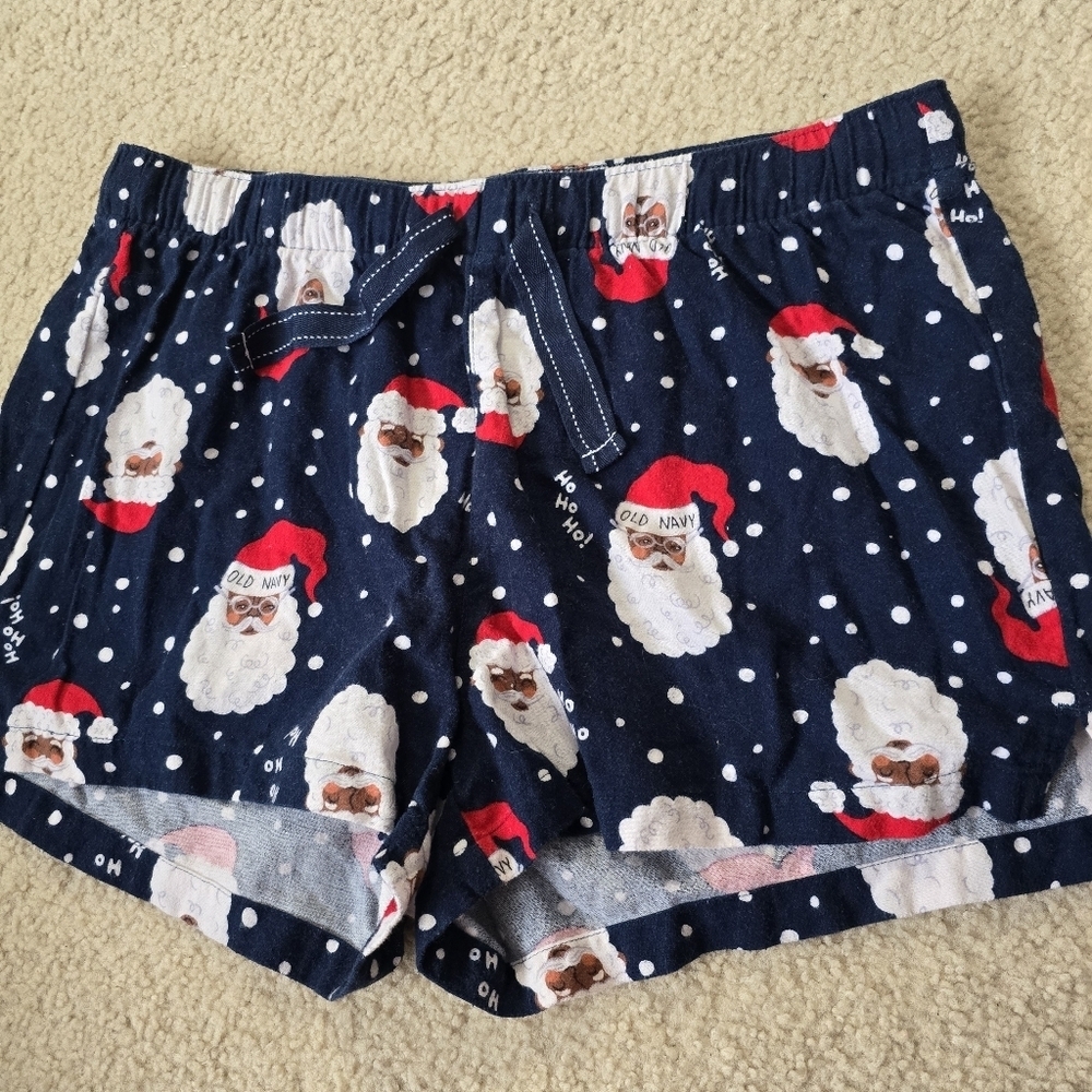 🌈 O.N. Santa 🎅100% Cotton PJ Shorts Womens Size Medium